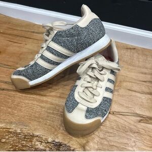 adidas Cream and Gray Athletic Shoes